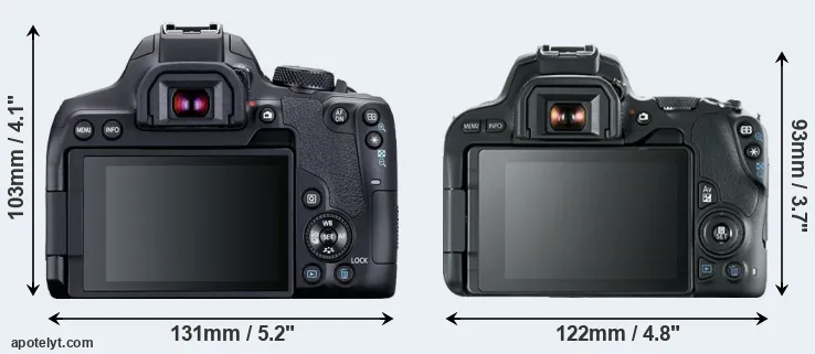 Comparison 850D or SL2 rear