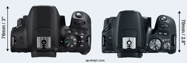Compare 850D versus SL2 top