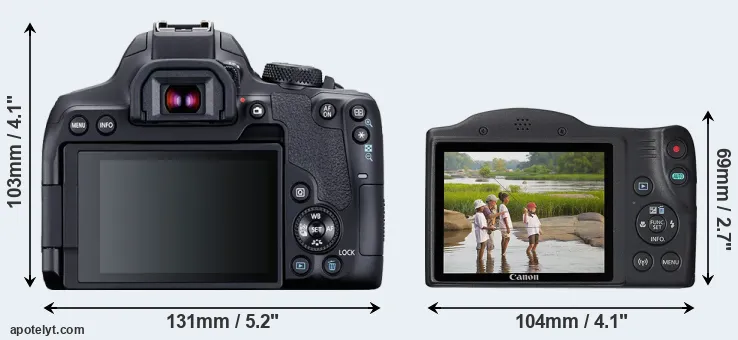 Comparison 850D or SX430 rear