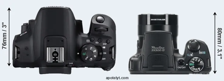 Compare 850D versus SX500 top
