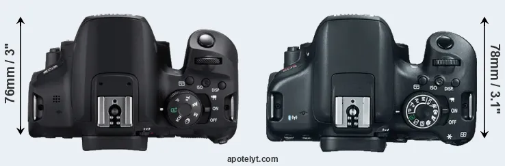 Compare 850D versus T6i top