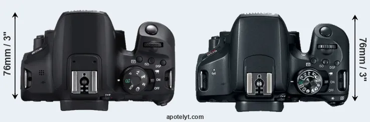 Compare 850D versus T7i top