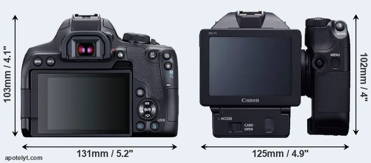 Comparison 850D or XC10 rear