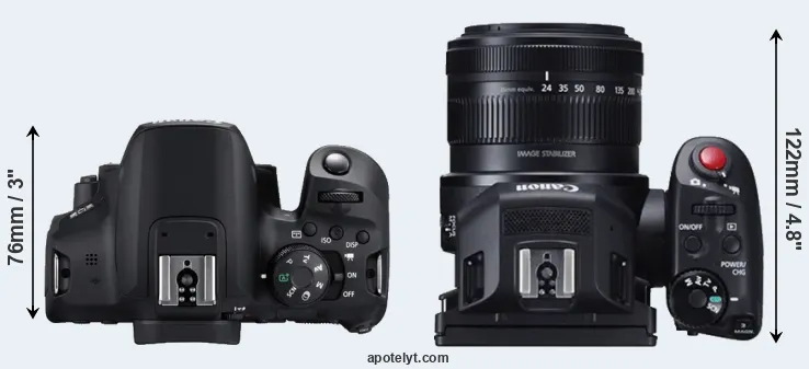 Compare 850D versus XC10 top