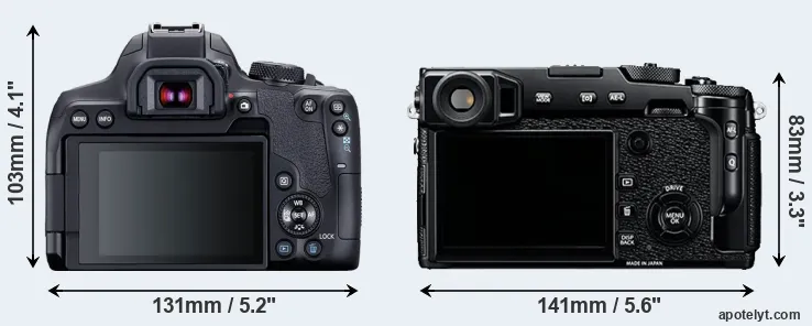 Comparison 850D or X-Pro2 rear