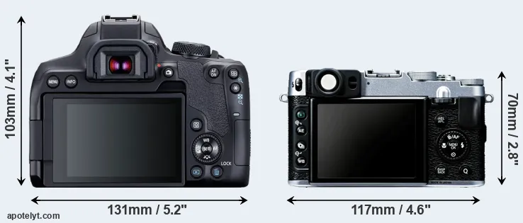 Comparison 850D or X20 rear