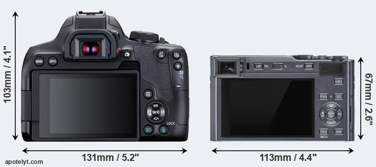 Comparison 850D or C-LUX rear