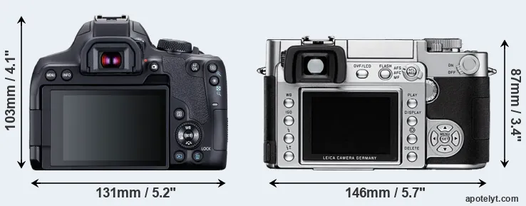 Comparison 850D or Digilux 3 rear