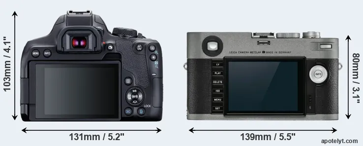 Comparison 850D or M-E Typ 240 rear