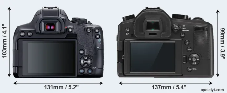 Comparison 850D or V-LUX Typ 114 rear
