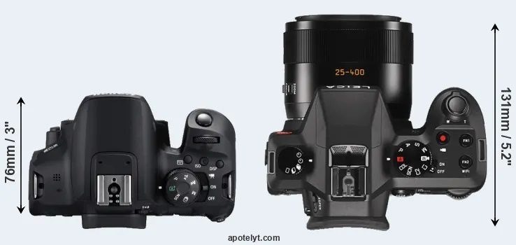 Compare 850D versus V-LUX Typ 114 top