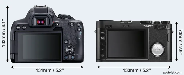 Comparison 850D or X Vario rear