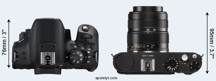 Compare 850D versus X Vario top