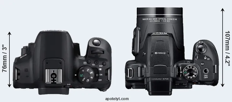 Compare 850D versus B700 top