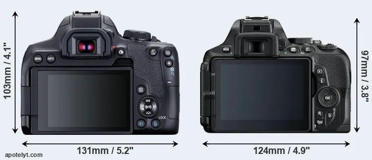 Comparison 850D or D5600 rear