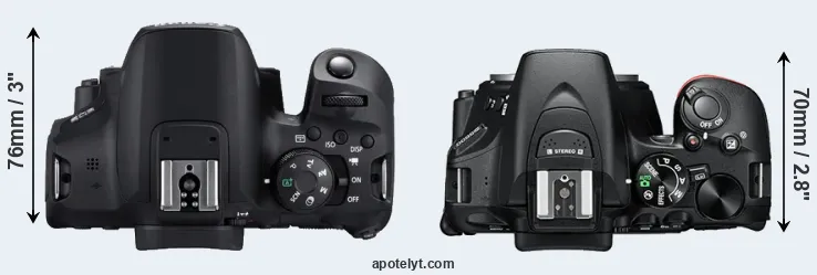 Compare 850D versus D5600 top