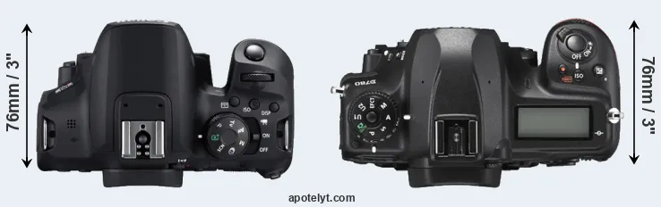 Compare 850D versus D780 top