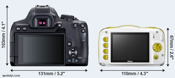 Comparison 850D or W150 rear