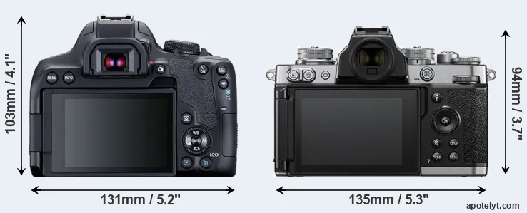 Comparison 850D or Z fc rear