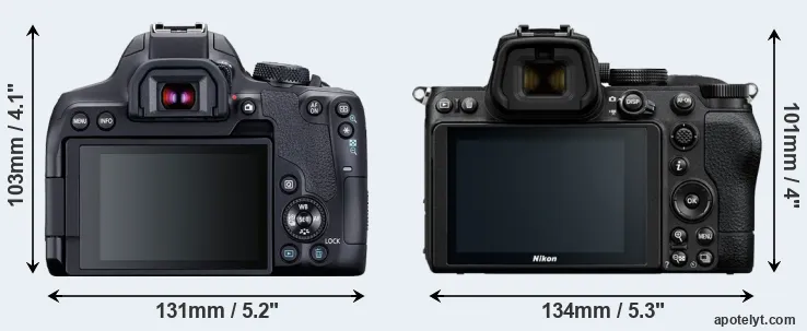 Comparison 850D or Z5 rear