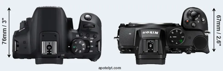 Compare 850D versus Z5 top