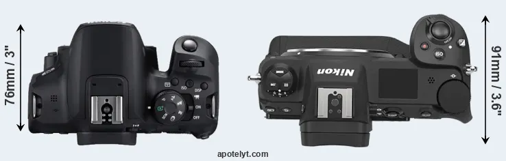 Compare 850D versus Z9 top