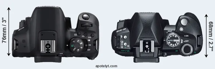 Compare 850D versus E-510 top
