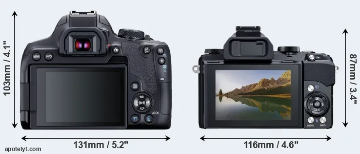 Comparison 850D or Stylus 1 rear
