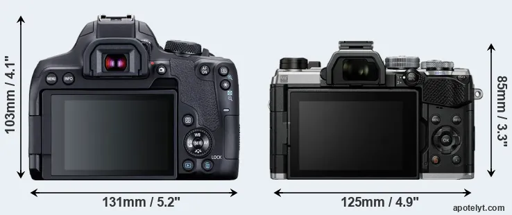 Comparison 850D or OM-5 rear
