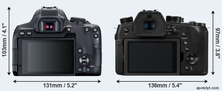 Comparison 850D or FZ1000 II rear