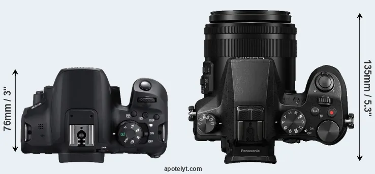 Compare 850D versus FZ2000 top