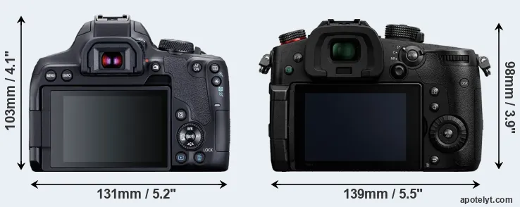 Comparison 850D or GH5 II rear