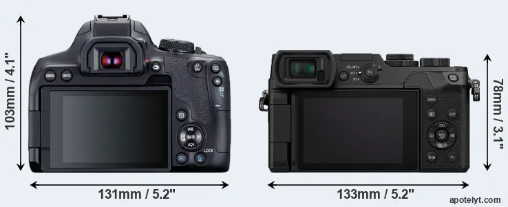 Comparison 850D or GX8 rear