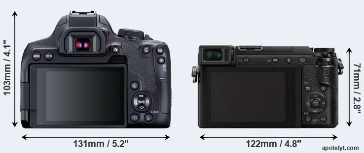 Comparison 850D or GX80 rear