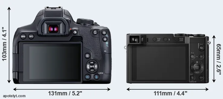 Comparison 850D or TZ100 rear
