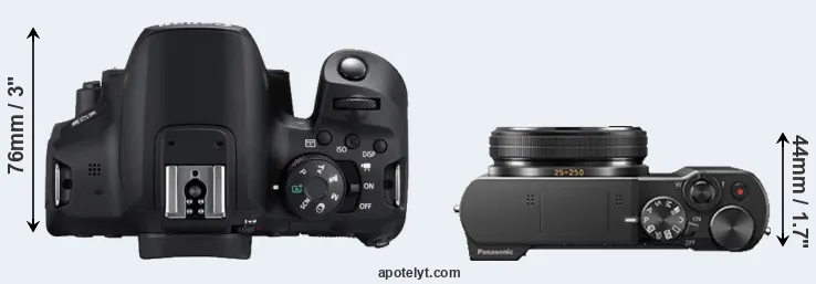 Compare 850D versus TZ100 top