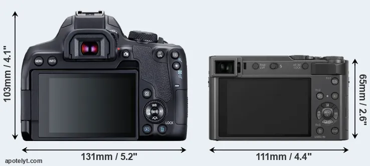 Comparison 850D or TZ200 rear