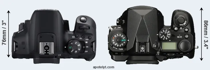 Compare 850D versus K-1 top