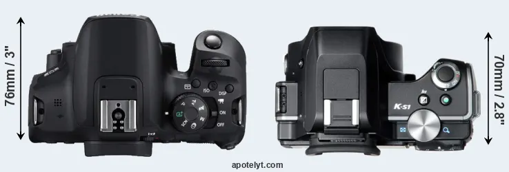 Compare 850D versus K-S1 top