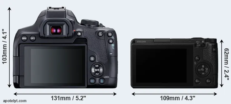 Comparison 850D or GR III rear