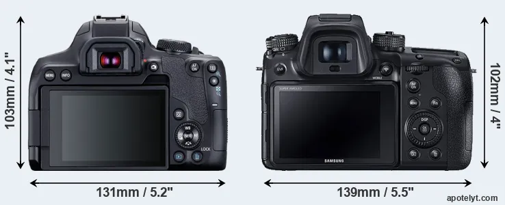Comparison 850D or NX1 rear