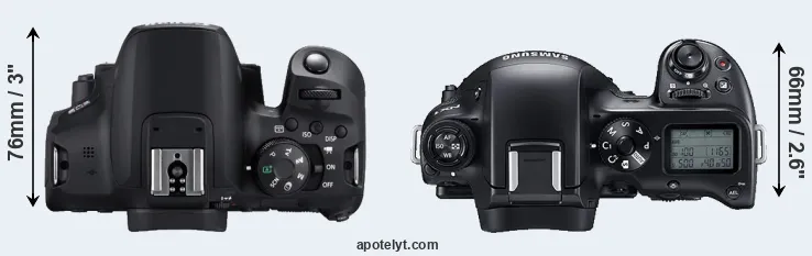 Compare 850D versus NX1 top