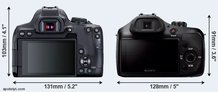 Comparison 850D or A3000 rear