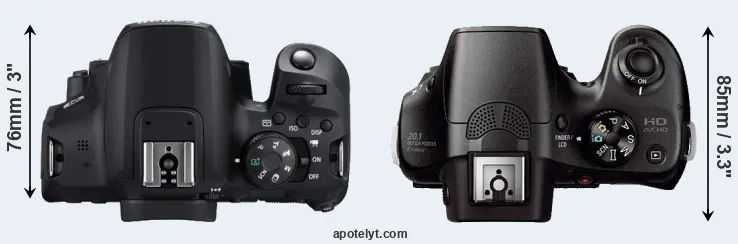 Compare 850D versus A3000 top