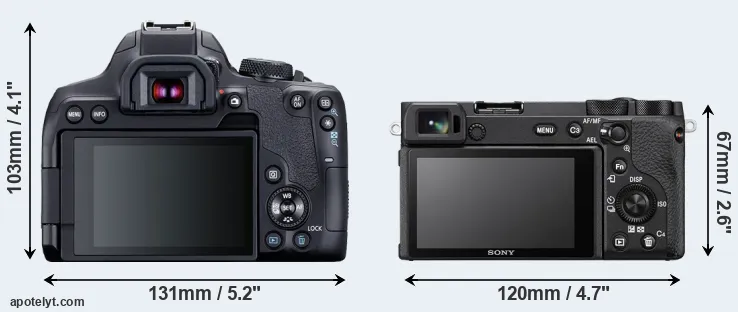 Comparison 850D or A6600 rear
