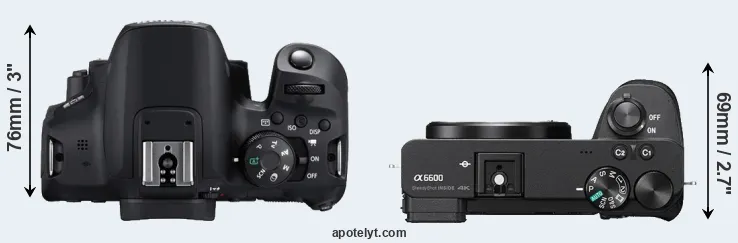 Compare 850D versus A6600 top