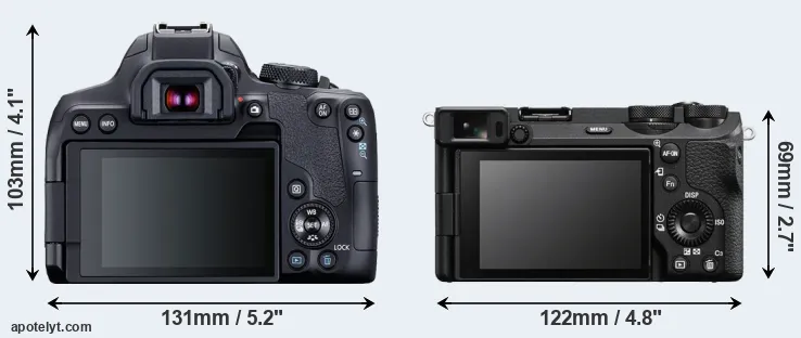 Comparison 850D or A6700 rear