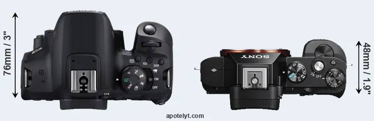 Compare 850D versus A7S top