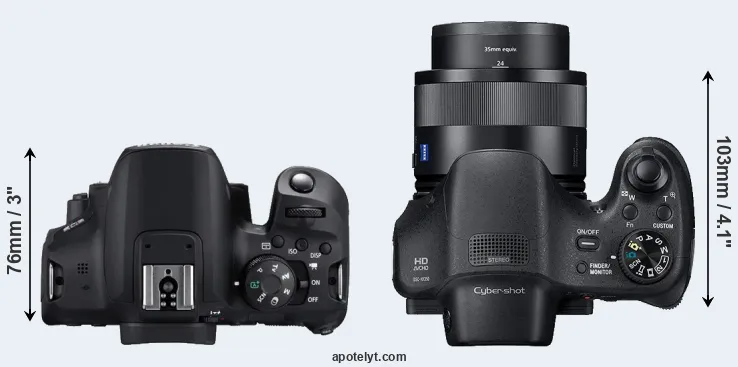 Compare 850D versus HX350 top