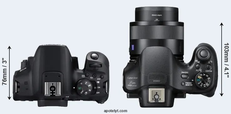 Compare 850D versus HX400V top